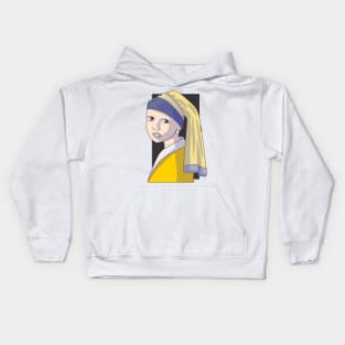 The Girl With The Pearl Earring Kids Hoodie